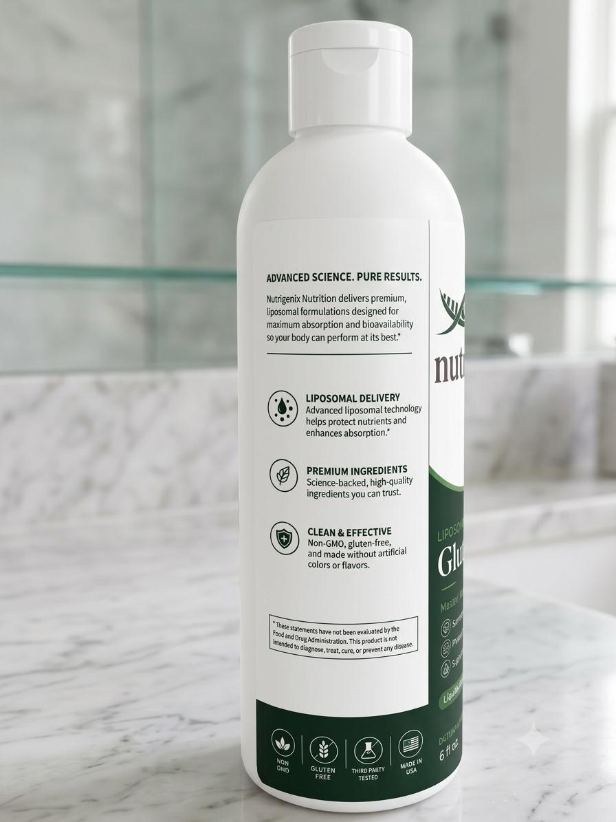Liposomal Glutathione Liposomal Glutathione 500mg / 6 fl oz (180 mL) — 30 Servings
