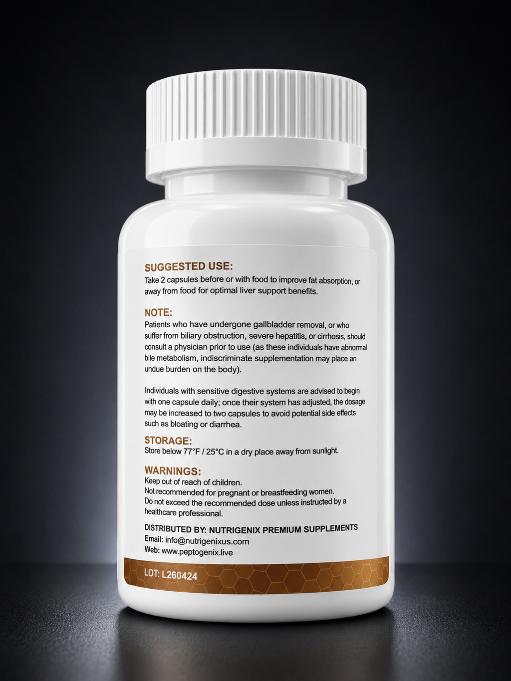 Nutrigenix TUDCA Pro – Liver & Bile Acid Support | TUDCA + OX-BILE Complex