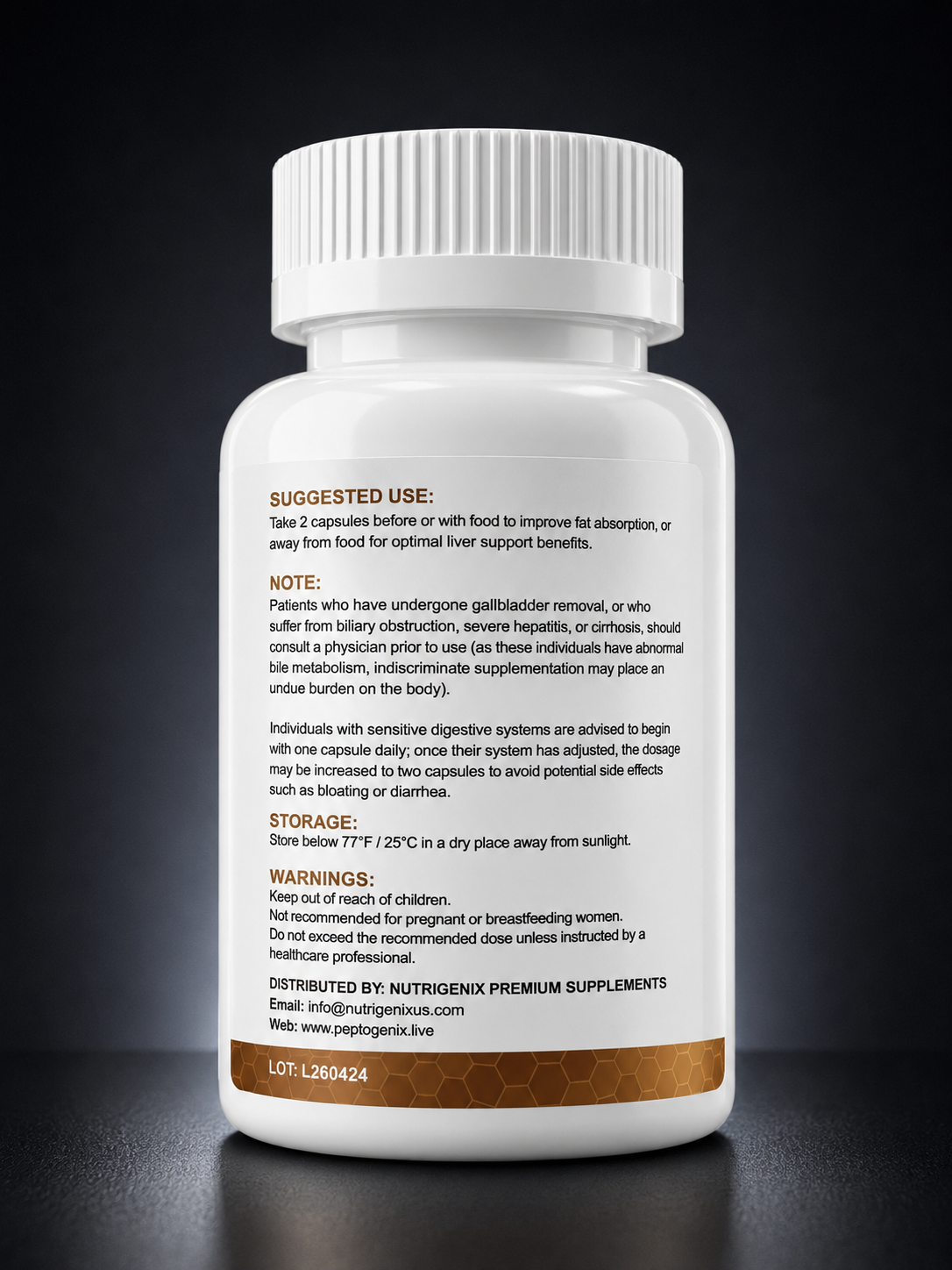 Nutrigenix TUDCA Pro – Liver & Bile Acid Support | TUDCA + OX-BILE Complex