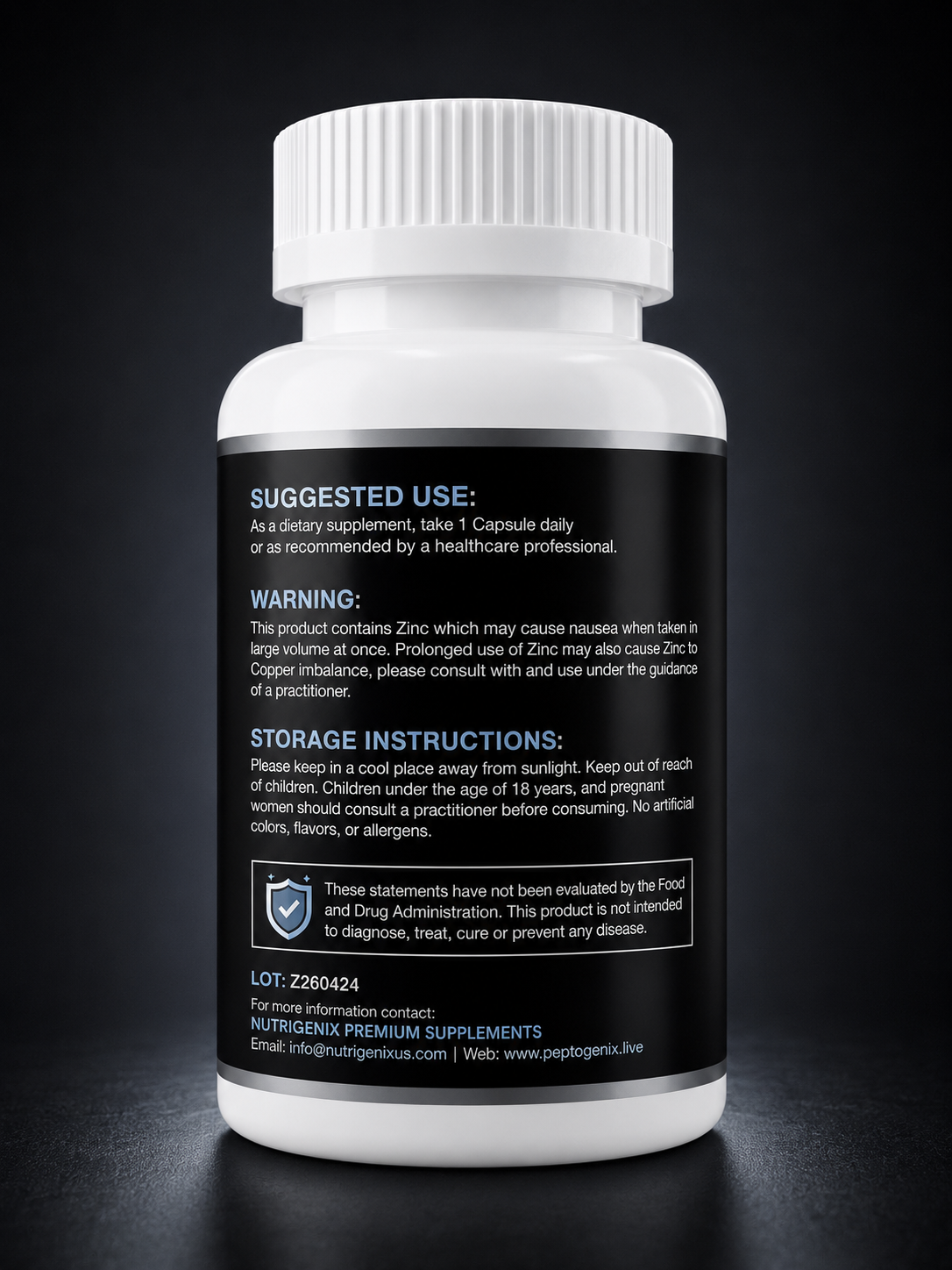 Zinc Carnosine Zinc L-Carnosine 75mg, DGL 300mg, Mastic Gum 250mg / 60 Caps