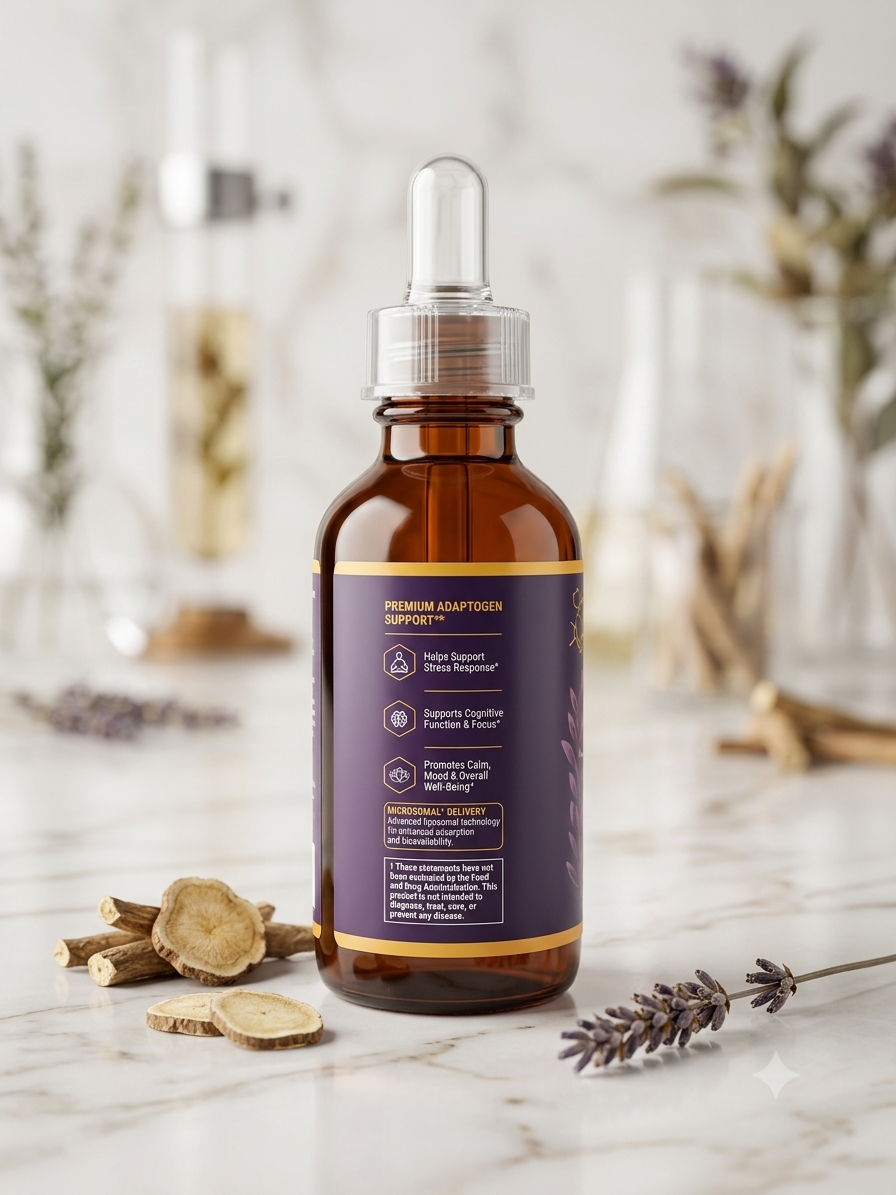 Microsomal Ashwagandha Ashwagandha with KSM-66 & CO2 Extract — 2 fl oz (59.2 mL) liquid drops