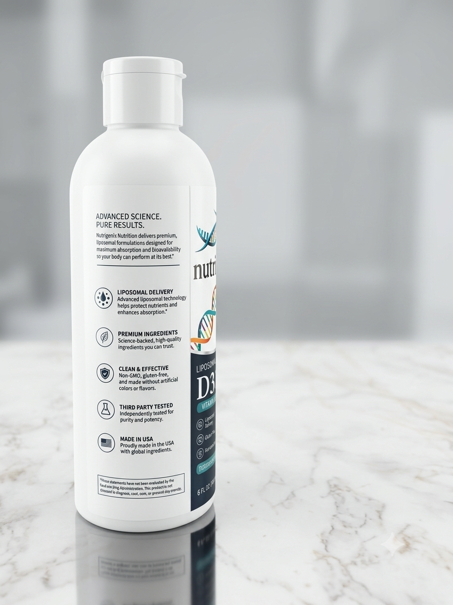 Liposomal D3K2 Liposomal Vitamin D3 + K2 — 6 fl oz (180 mL) liquid supplement