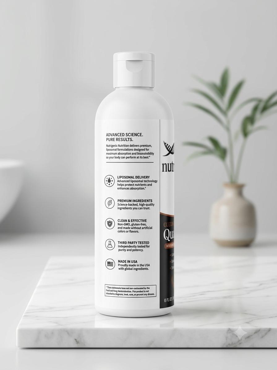 Liposomal Quercetin Liposomal Quercetin 500mg / 6 fl oz (180 mL) — 30 Servings
